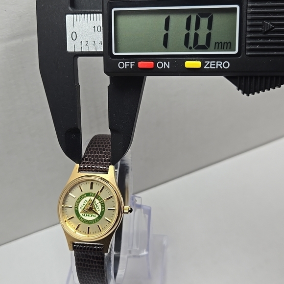 American Federation Employees State County Municipal Watch Gold Tone New Battery main image 10